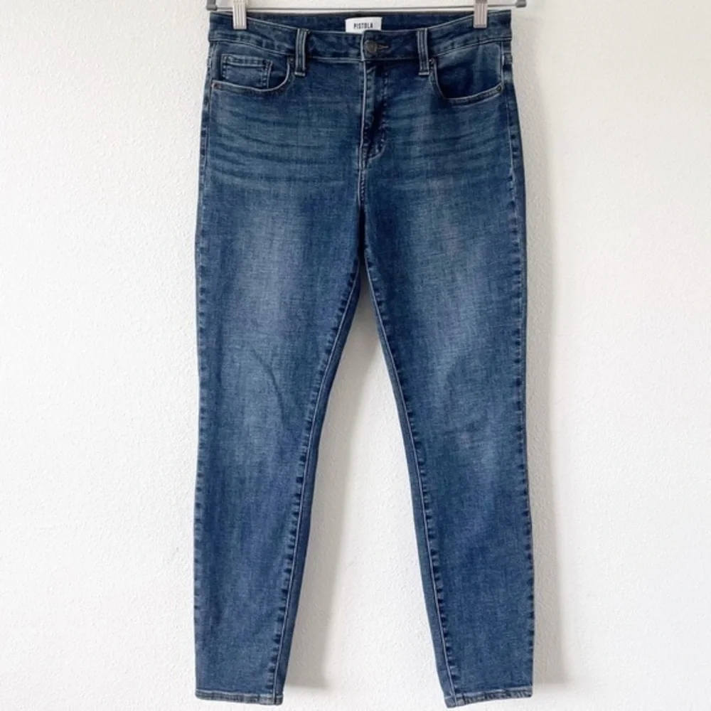 Pistola Ankle Audrey Medium Wash High Rise Jeans